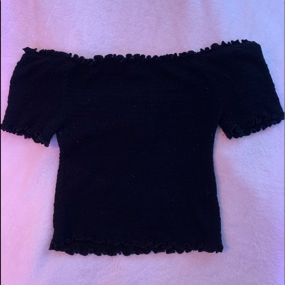 black off the shoulder top